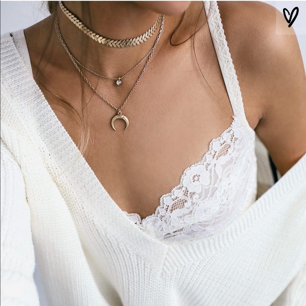 Lulu’s Gold Layered Choker Necklace Set